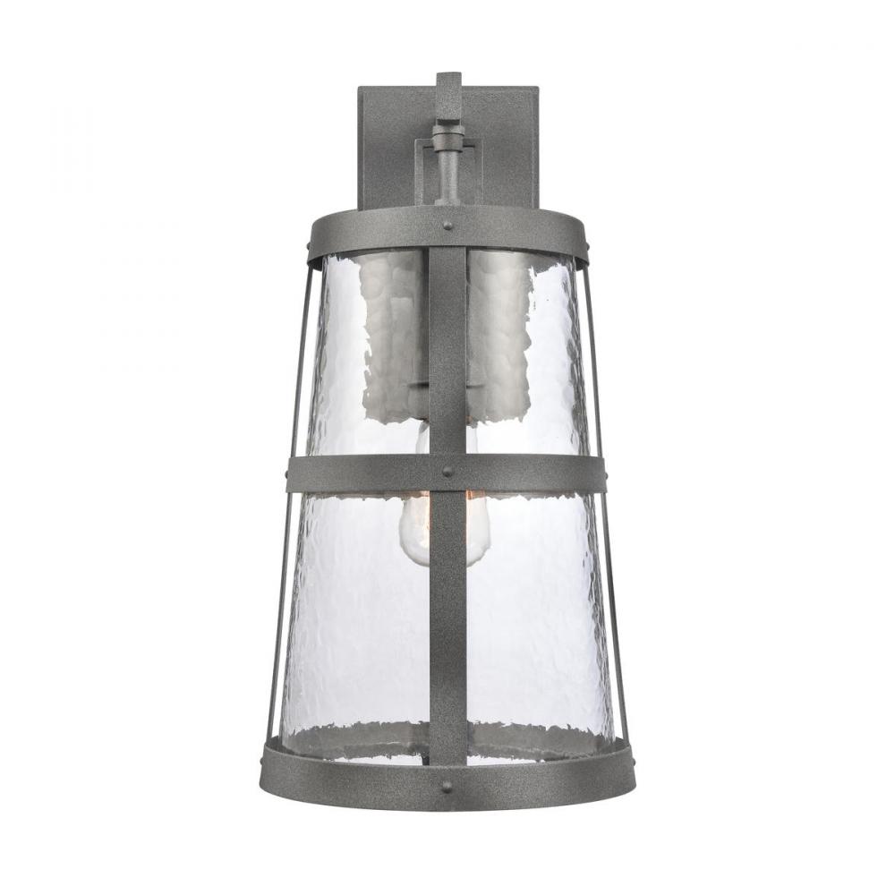 Dakota 18&#39;&#39; High 1-Light Outdoor Sconce - Distressed Zinc