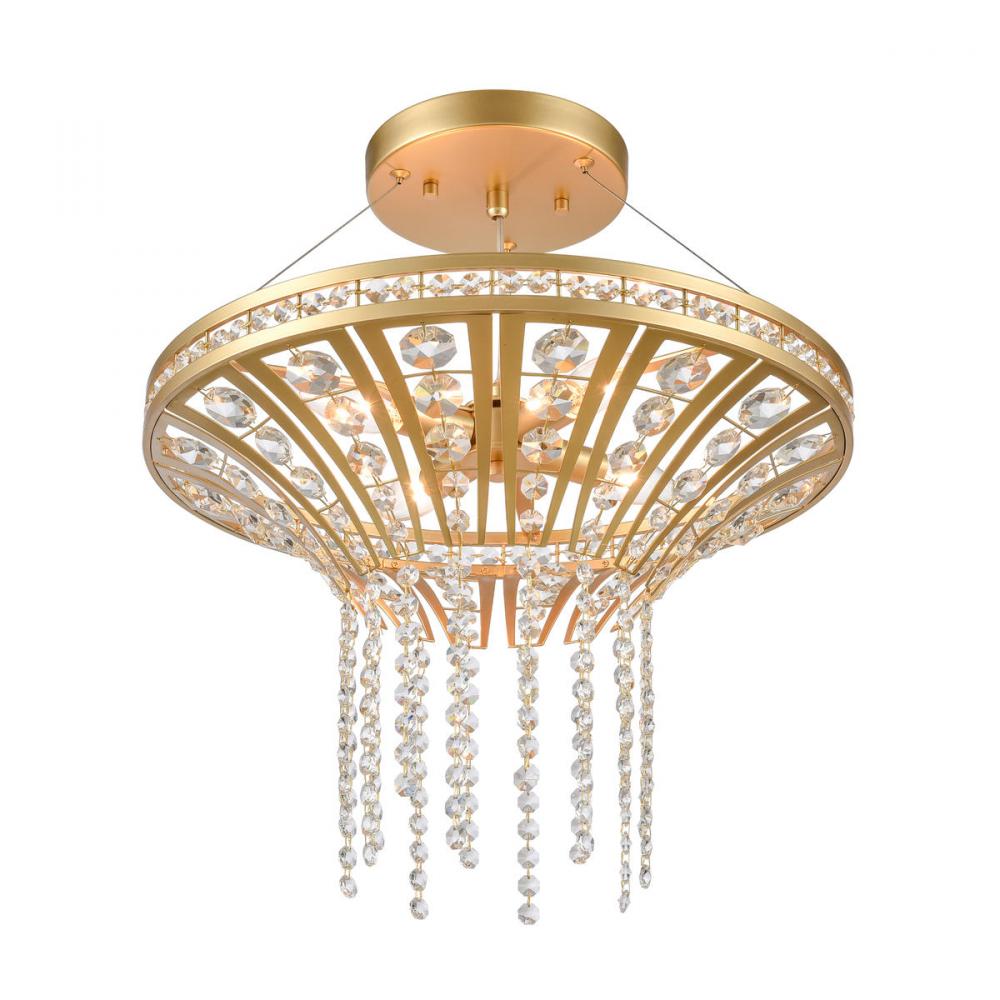 Fantania 18&#39;&#39; Wide 4-Light Chandelier - Champagne Gold