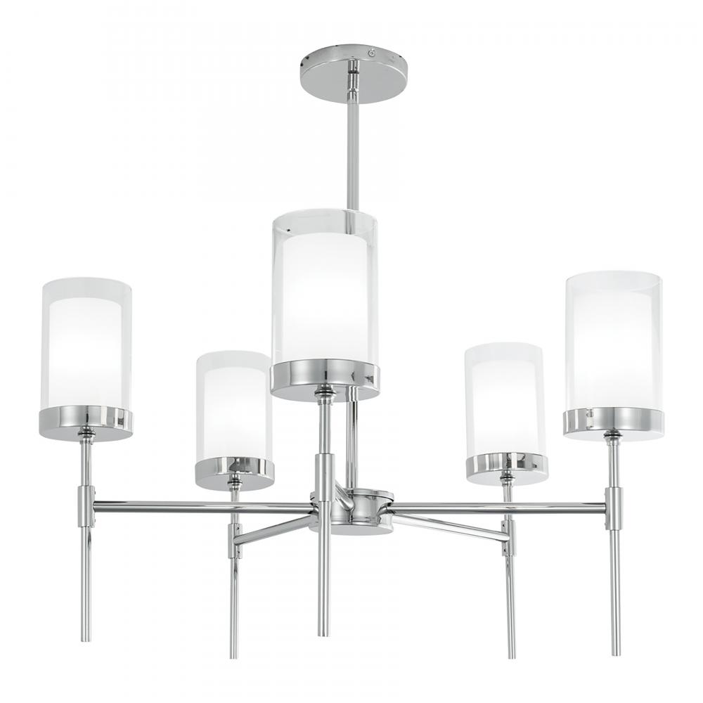 Kimberly 27&#39;&#39; Wide 5-Light Chandelier - Polished Nickel