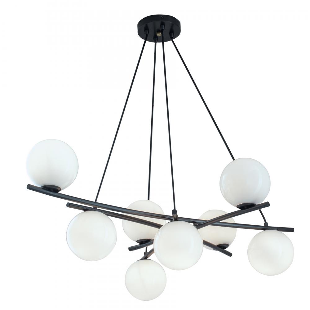 Perch 41.25&#39;&#39; Wide 8-Light Chandelier - Acid Dipped Black