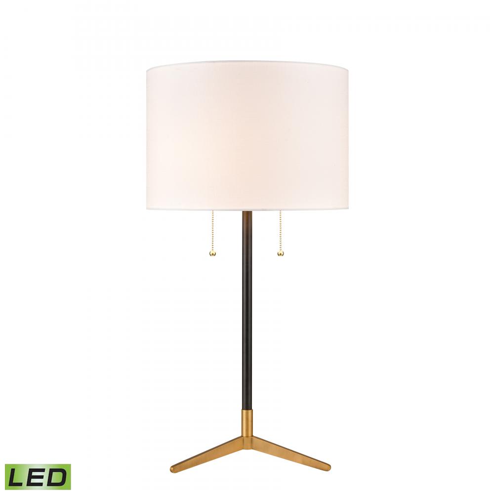 Clubhouse 29&#39;&#39; High 2-Light Table Lamp - Black - Includes LED Bulbs