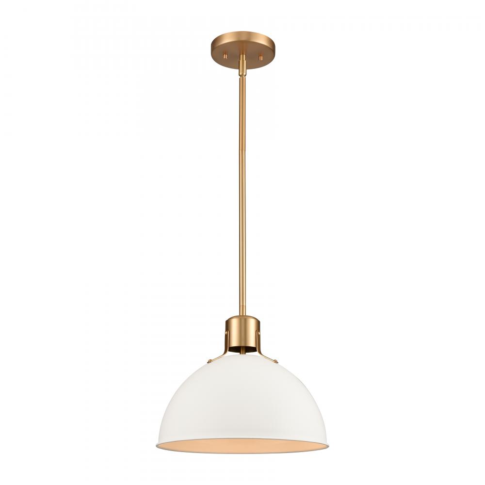 Zayne 12&#39;&#39; Wide 1-Light Pendant - Matte White