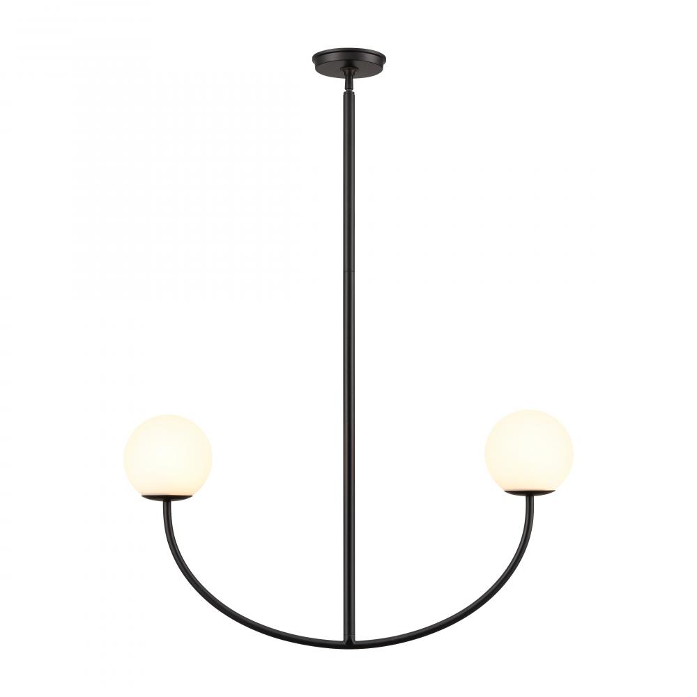 Doby 30&#39;&#39; Wide 2-Light Pendant - Matte Black