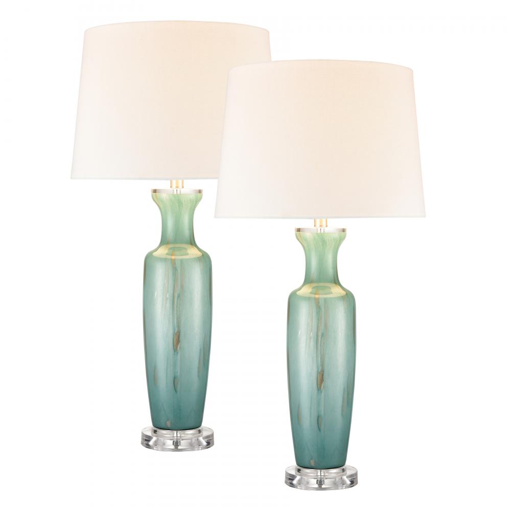 Abilene 32&#39;&#39; High 1-Light Table Lamp - Set of 2 Green